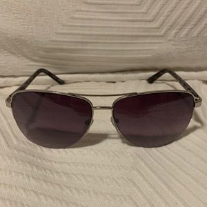 Ann Taylor LOFT Aviator Sunglasses (silver)